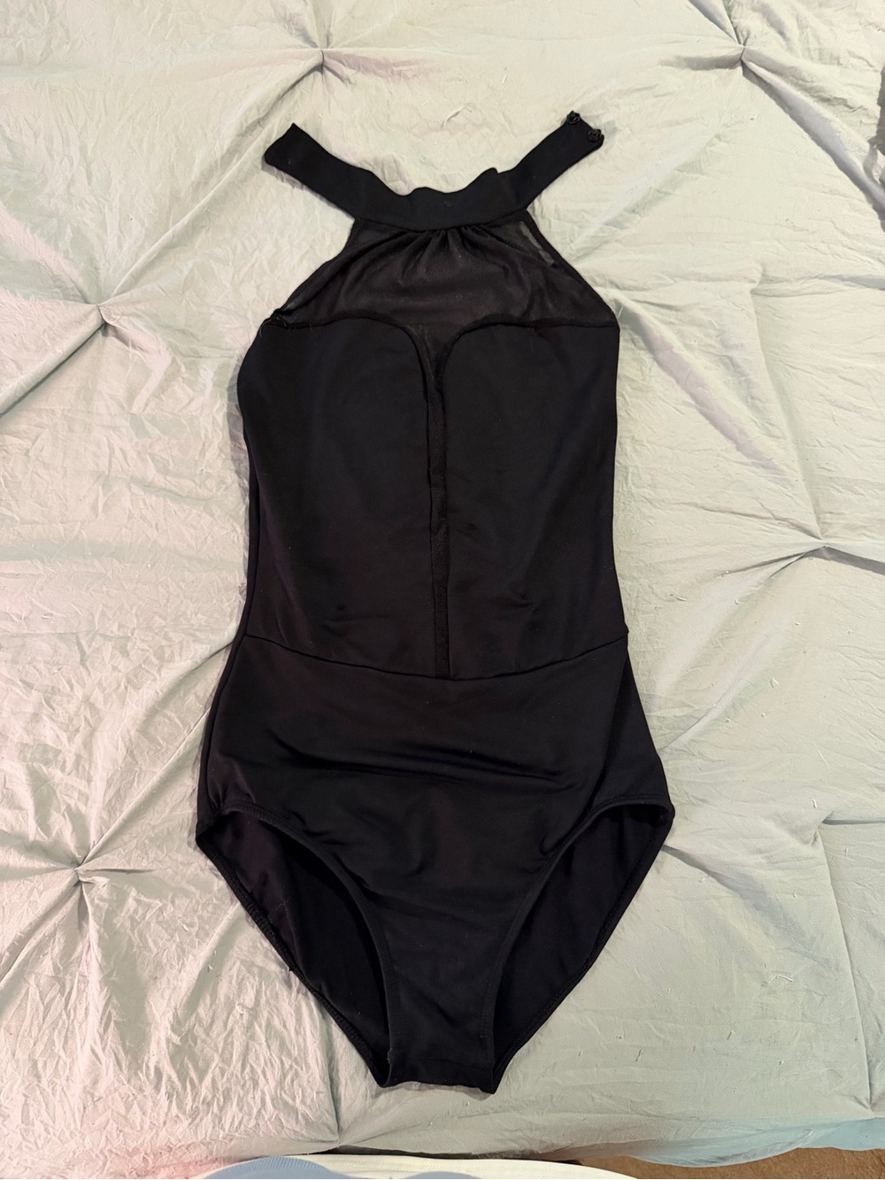Sleek Black Halter leotard - Women